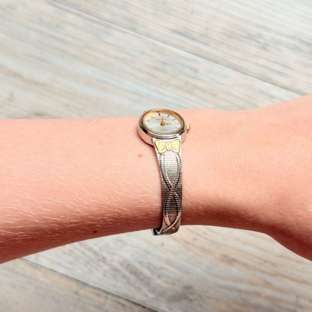 Waltham Ladies Vintage Antique Watch W043-007 w Two Tone Deco Design Small - Picture 2 of 11